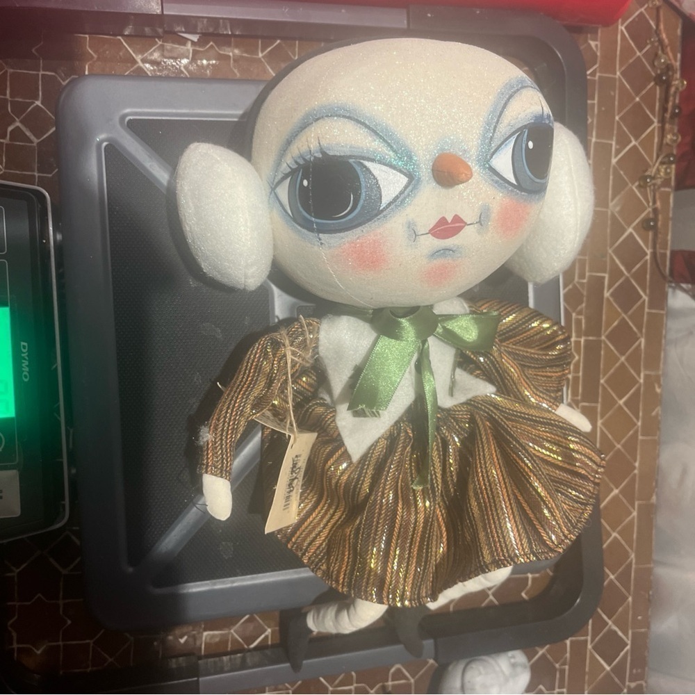 NWT 14 inch Vola doll Christmas accents by gathered tradition